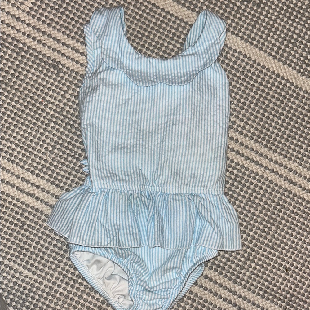 Blue Striped skirt Sun suit
